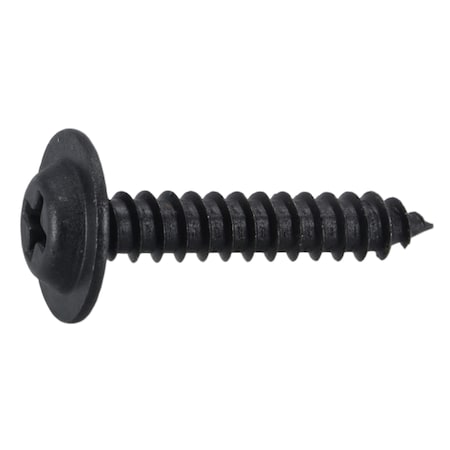 Midwest Fastener Sheet Metal Screw, #10 x 1 in, Black Steel Flat Head Phillips Drive, 12 PK 39634